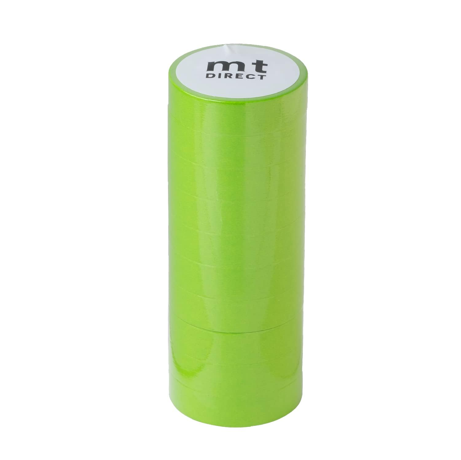 【Amazon.co.jp Exclusive】mt Direct Masking Tape 10-roll Set (15mm×18m) Peel and Stick (Official Store/Large Capacity) Mold-resistant Label Protection (Matte Yellow Green) Kamoi Kogyo Plain Masking Tape
