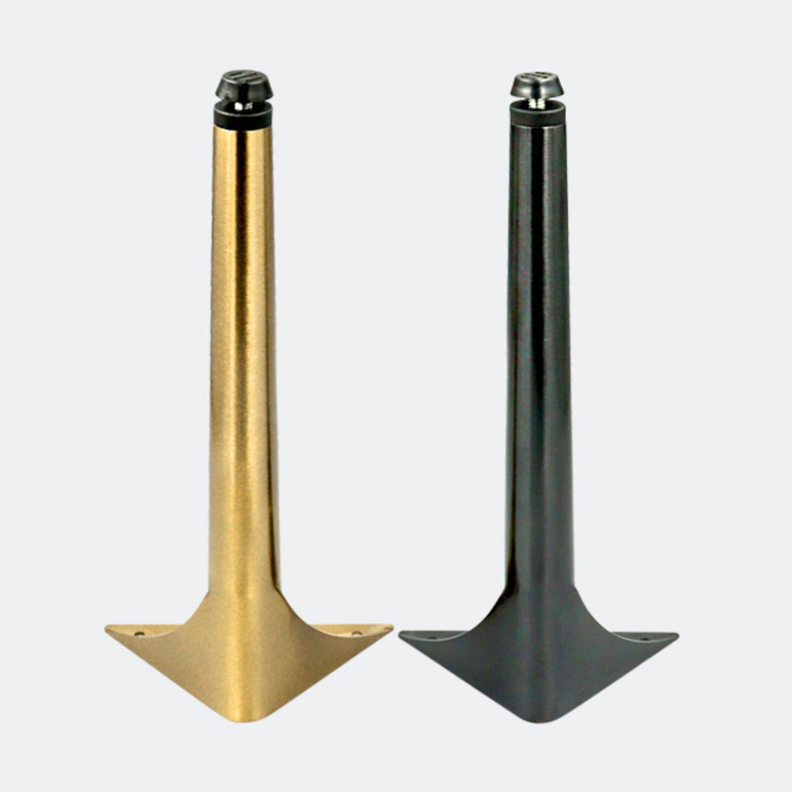 4 patas ajustables de acero inoxidable para muebles, patas de soporte de metal para sofá, mesa de café, armario, mesita de noche, muebles de baño, 30 cm, color negro cepillado