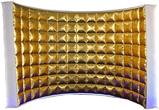SAYOK Inflatable Golden Wall Selfie Photo Booth Backdrop, Photo Booth Enclosure Portable Photoshoot Background Gold Wall for Party Wedding Events