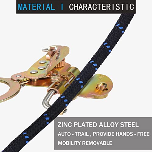 Image of Fall Protection Rope Grab,Fall Arrester, Used with 5 /8 inch Lifeline Rope, for Construction, Climbing, Comply to ANSI /OSHA