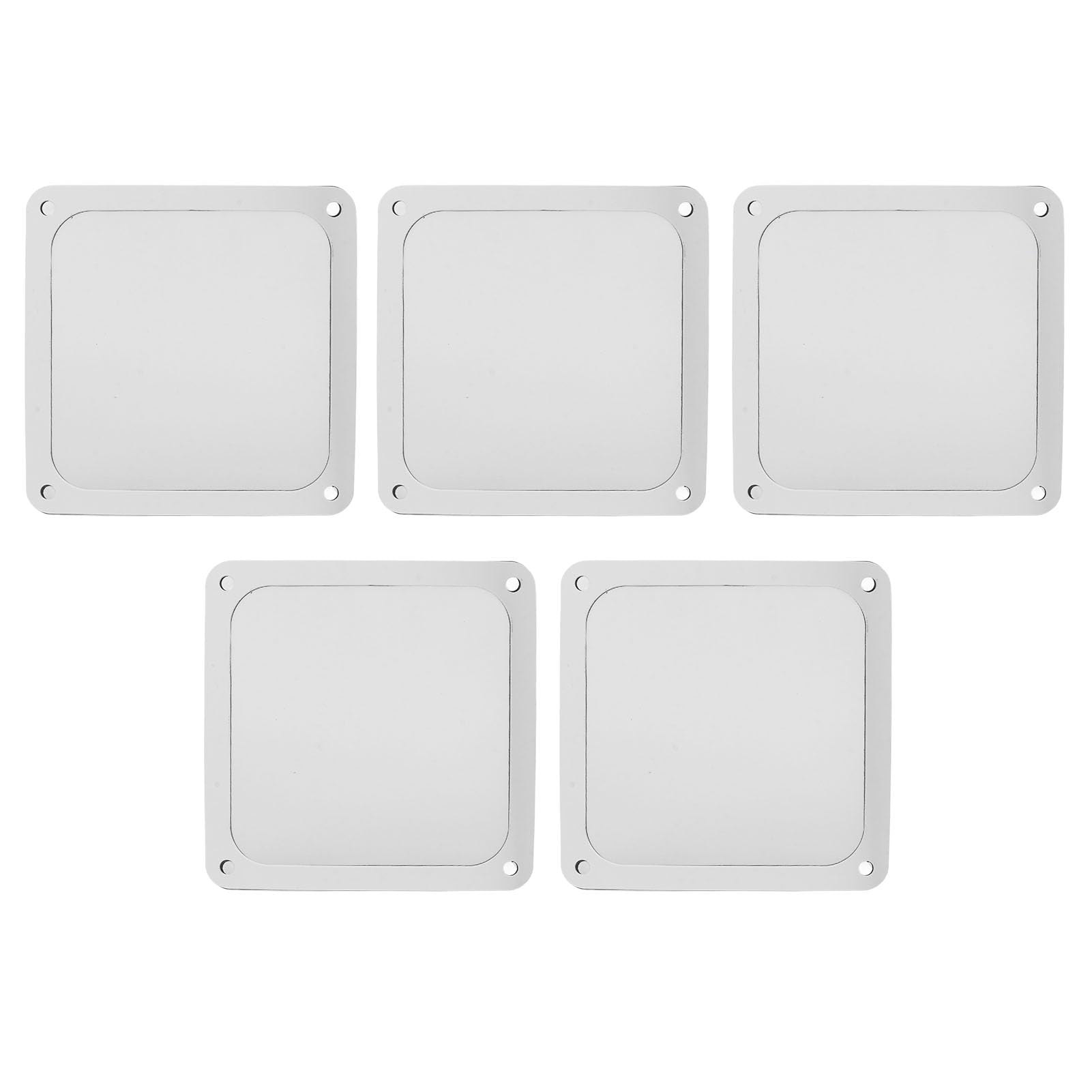 Yanmis 120mm x 120mm Computer Case Fan Dust Filter, PC Cooler Fan Dust Filter Cover Grills with Magnetic Frame, (5 Pcs) (White), Yanmis2amcf31to4-12