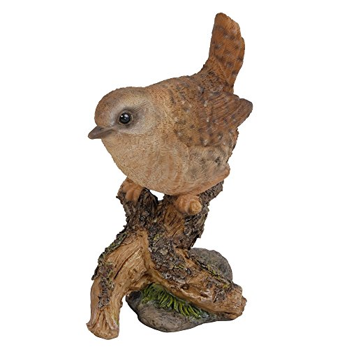Vivid Arts British Birds Wren on a Stump Home or Garden Ornament (WBC-WREN-F)