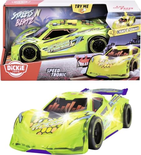 Dickie Toys Coche de Juguete Speed Tronic, Luces Intermitentes, Música, Coche Streets N BEATZ Motor de fricción, 20 cm, Incluye Pilas, para Niños Niñas a Partir de 3 años (203763009) Dickie Toys Coche de Juguete Speed Tronic, Luces Intermitentes, Música, Coche Streets N BEATZ Motor de fricción, 20 cm, Incluye Pilas, para Niños Niñas a Partir de 3 años (203763009)