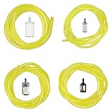 HUSWELL 4 Size 2 Feet Petrol Fuel Gas Line Pipe Hose Tubing Fuel Filter kit for Poulan Craftman Chainsaw String Weed Trimmer Blower Edger 2 Cycle Engine