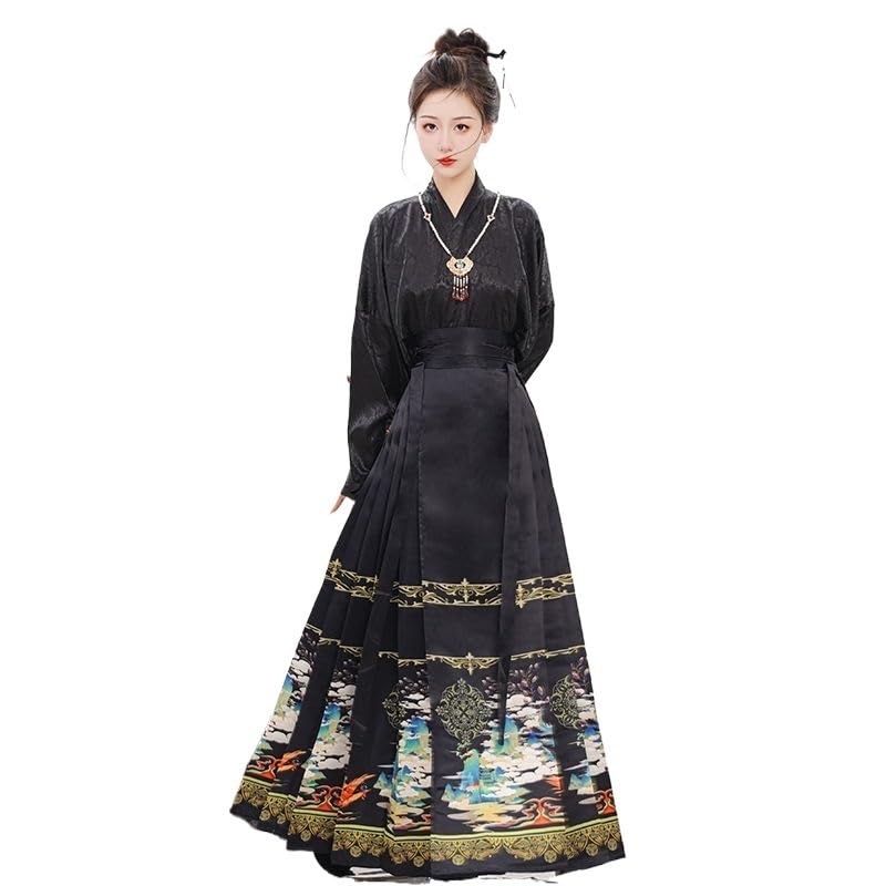 Jupe hanfu à visage de cheval confortable pour ensemble quotidien chaud