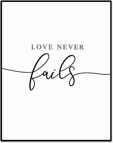 Miniatura 6 de Arte de pared sobre la cama, Love is Patient, Love is Kind, Love Never Fails, decoración de pared con versículos bíblicos, póster de dormitorio,