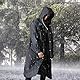 Jannyshop Herren Regenmantel Ultraleichte wasserdichte Lange Kapuzenmäntel mit Ärmeln Regenjacke Regenbekleidung Wiederverwendbare Regenponchos-X-Large
