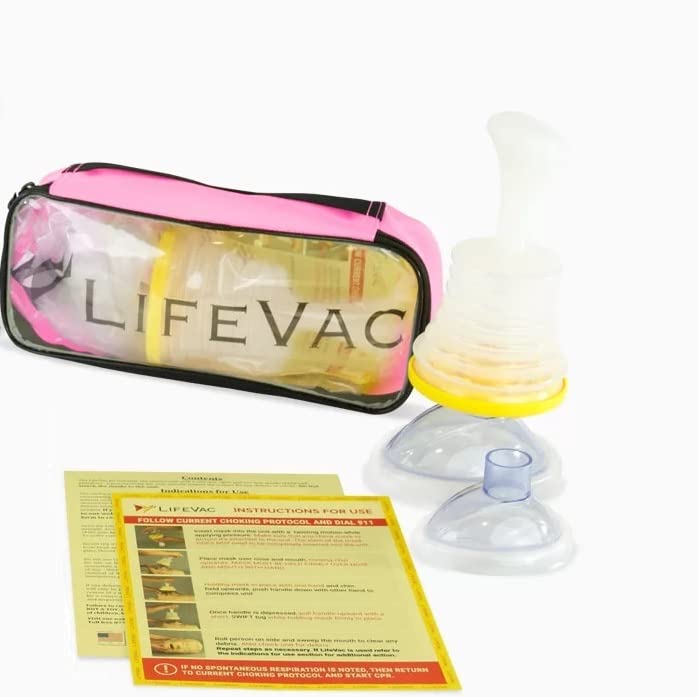 Image of LifeVac Pink Travel Kit - Choking Rescue Device, Portable Suction Rescue Device First Aid Kit for Kids and Adults, Portable Airway Suction Device for Children and Adults