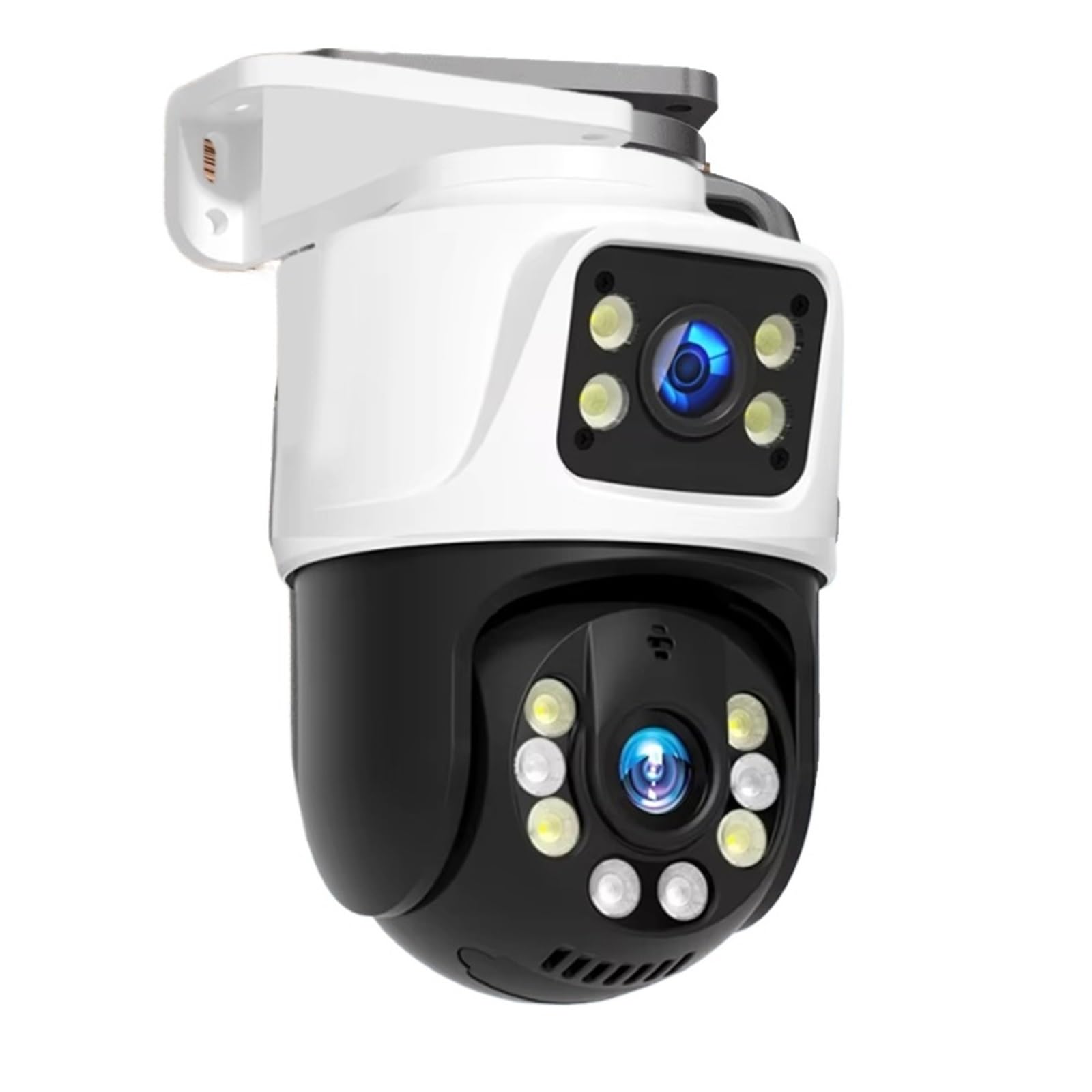 JVDDI Dual Lens 8MP 4K POE PTZ IP Camera Outdoor Video Surveillance CCTV Cameras For NVR Two Way Audio Color Night Vision(6MP NO SD Card)