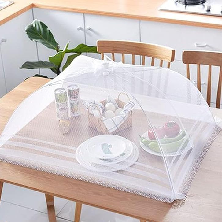 Copripiatti A Rete Pieghevoli - 2 Pezzi Anti Insetti Per Esterni, Picnic E Barbecue - Foto 12