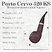 Savinelli Porto Cervo Collection - Handmade Wood Briar Pipe, Made in Italy, 6mm (Brown Rustic 320 KS)