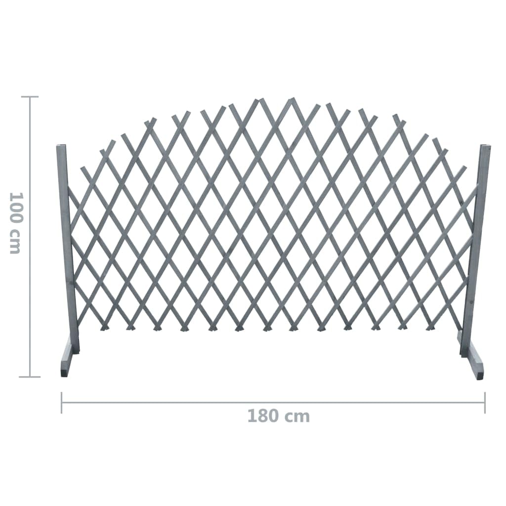 Enrejado De Madera Maciza De Abeto, Extensible, para Jardín Y Terraza, Ideal para Plantas Trepadoras, Color Gris, 1,8 x 1 m