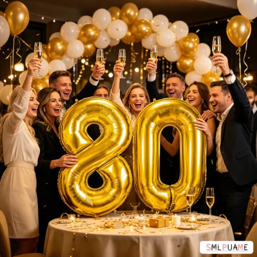 Image of 40 Inch Gold Number 100 Balloons, 100th Birthday Party Decorations