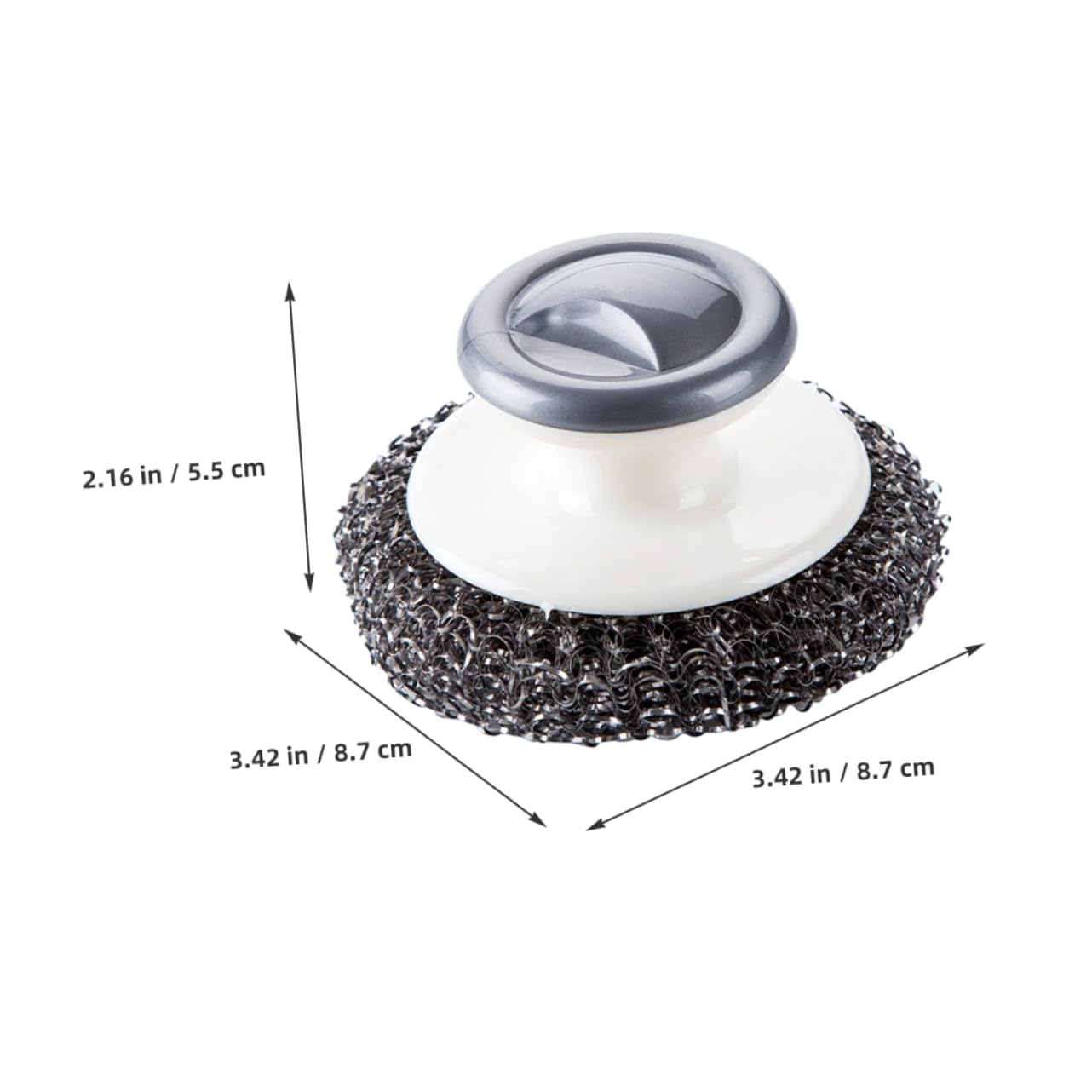 MOLUCKFU 6 Pack Dish Scrubbers Handles Steel Wire Brush for Kitchen Dish Cleaning Tools Easy to Use