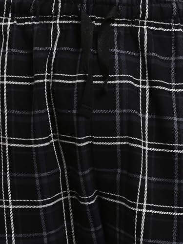 LC WAIKIKI W57206Z8-LQJ-1 Plaid Men's Pajama Bottoms XL Black Printed