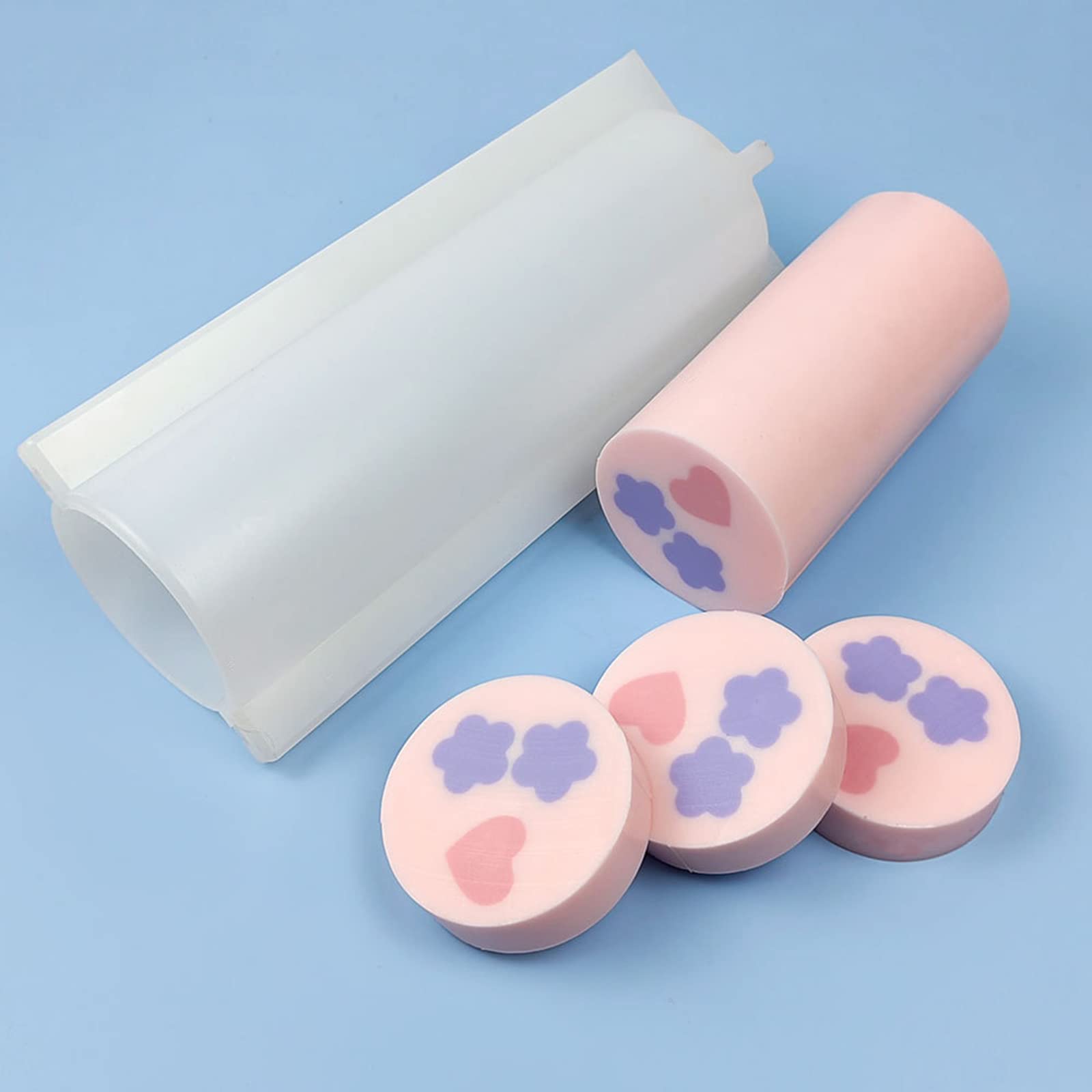 Stampo in Silicone a Cilindro per Realizzare Candele Stampi in Resina epossidica Fai-da-Te Sapone Fatto a Mano Mousse Torta Cottura Decorazione Domestica Stampi in Silicone per Realizzare