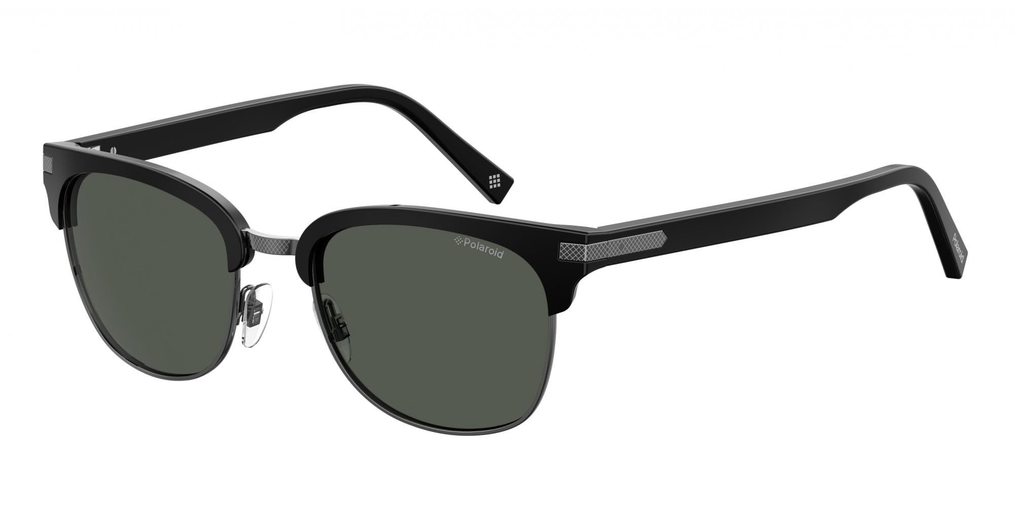 Polaroid PLD 2076/​S 807 BLACK, 53, BROWLINE, Polarized