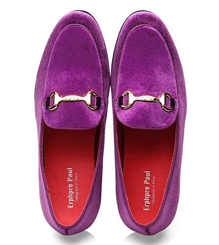 Image of Men's Velvet Loafers Wedding Party Prom Homecoming Shoes