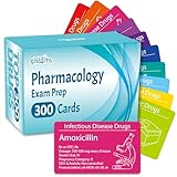 gisgfim 300 Pharmacology Drugs Flash Cards Nursing Students Med School Essentials Flash Cards with Box Study & Review Notes for Drug Names Test Prep Test Questions Dosage Formulas Iv Gauges