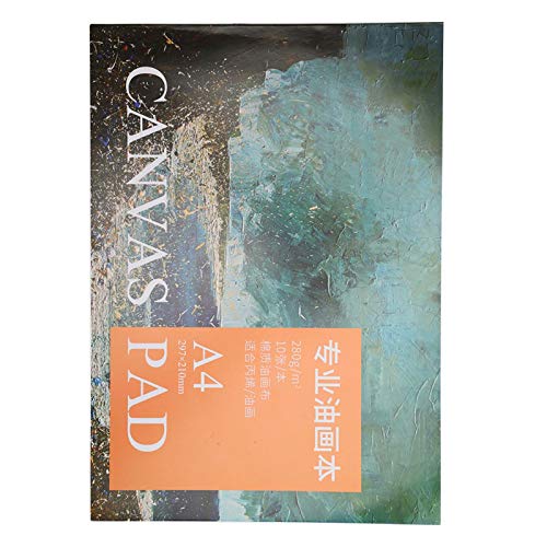 Uxsiya Painting Canvas Pad, Portable Practice Professional Canvas Paper Book for Home School for Beginner