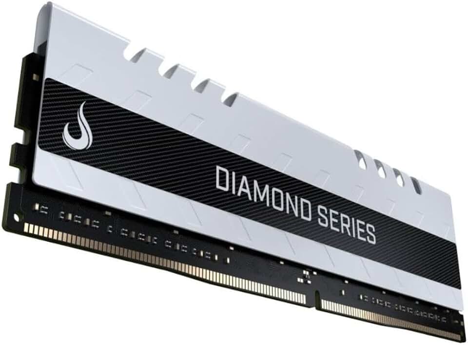 Memória 16GB DDR4 3200MHz Rise Mode Diamond - CL22 - com Dissipador - Branco - RM-D4-16G-3200D