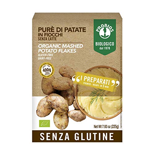 Probios Puré De Patatas En Copos Orgánicos, Sin Gluten, Paquete De 6 X 225 G