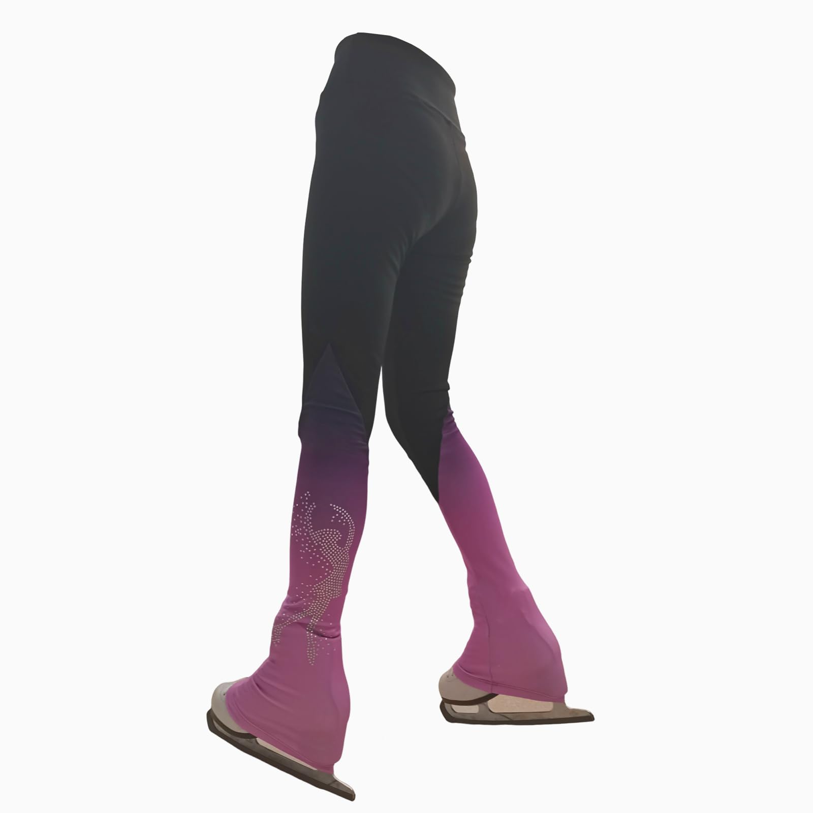 LIUHUO Eiskunstlaufhose für Mädchen, Samt-Trainingshose