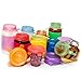 Silicone Lids 12 Pack, Stretchable, Reusable, Durable Kitchen Gadget, Dishwasher and Freezer Safe, Preserve Food (Multicolor, 1 Size Jar 12 Pack/Circular)