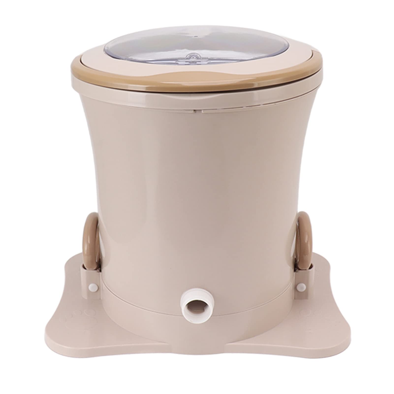 Cocoarm Machine de Déshydratation Manuelle ABS PP Déshydrateur Manuel de Vêtements 2500 Tr/min avec Base à Ventouse à Panier Amovible pour Dortoir, Voyage, Appartement, Petite Buanderie (Abricot)