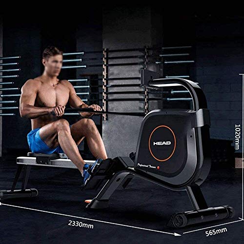 Image of Rowing Machine Indoor Rower with LCD Monitor Fitness Equipment for Home Gym