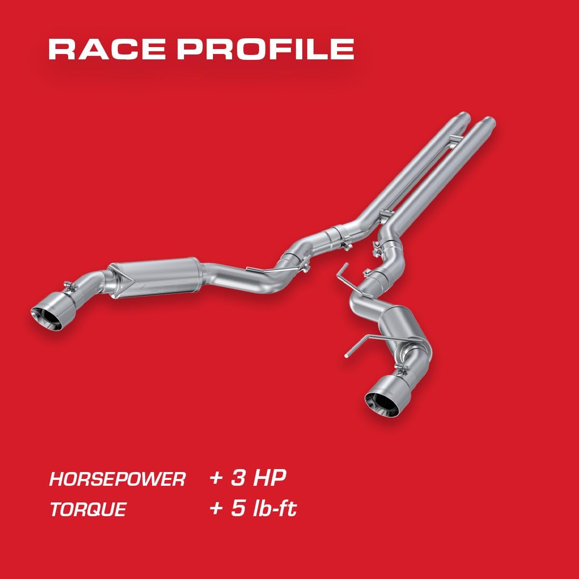 MBRP S7278409 3" Cat Back, Dual Split Rear, Race Version Exhaust System with 4.5" Tips (T409)