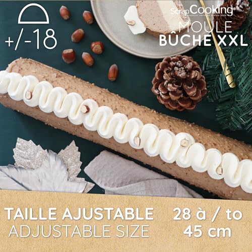 Moule bûche inox extensible ScrapCooking pour grand Noël