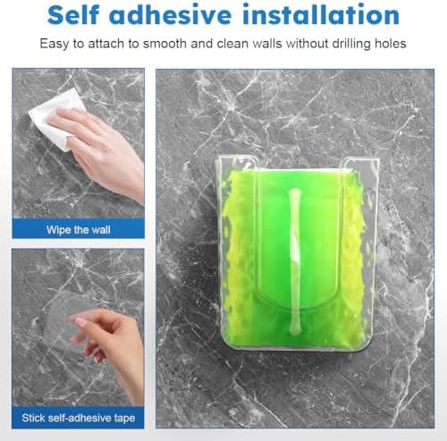 CALIDAKA Wall Mounted Wipes Dispenser 2 Pack Adhesive Tissue Box Holder - 4