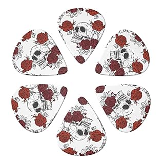 Lot de 6 médiators motif tête de mort pour guitare acoustique, guitare électrique, basse, ukulélé – fins, moyens et… - Les Beatles, Paul McCartney, John Lennon, RIngo Starr, George Harrison Lot de 6 médiators motif tête de mort pour guitare acoustique, guitare électrique, basse, ukulélé - fins, moyens et… – Image 4