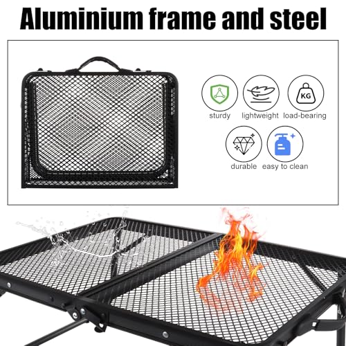 Folding Camping Table, Portable Foldable Table, Aluminum Picnic Tables Folding with Storage Bag, Foldable Table for Camping, Picnic, Hiking, Beach, Backpacking Outdoor Indoor 60x40x25CM - Image 6