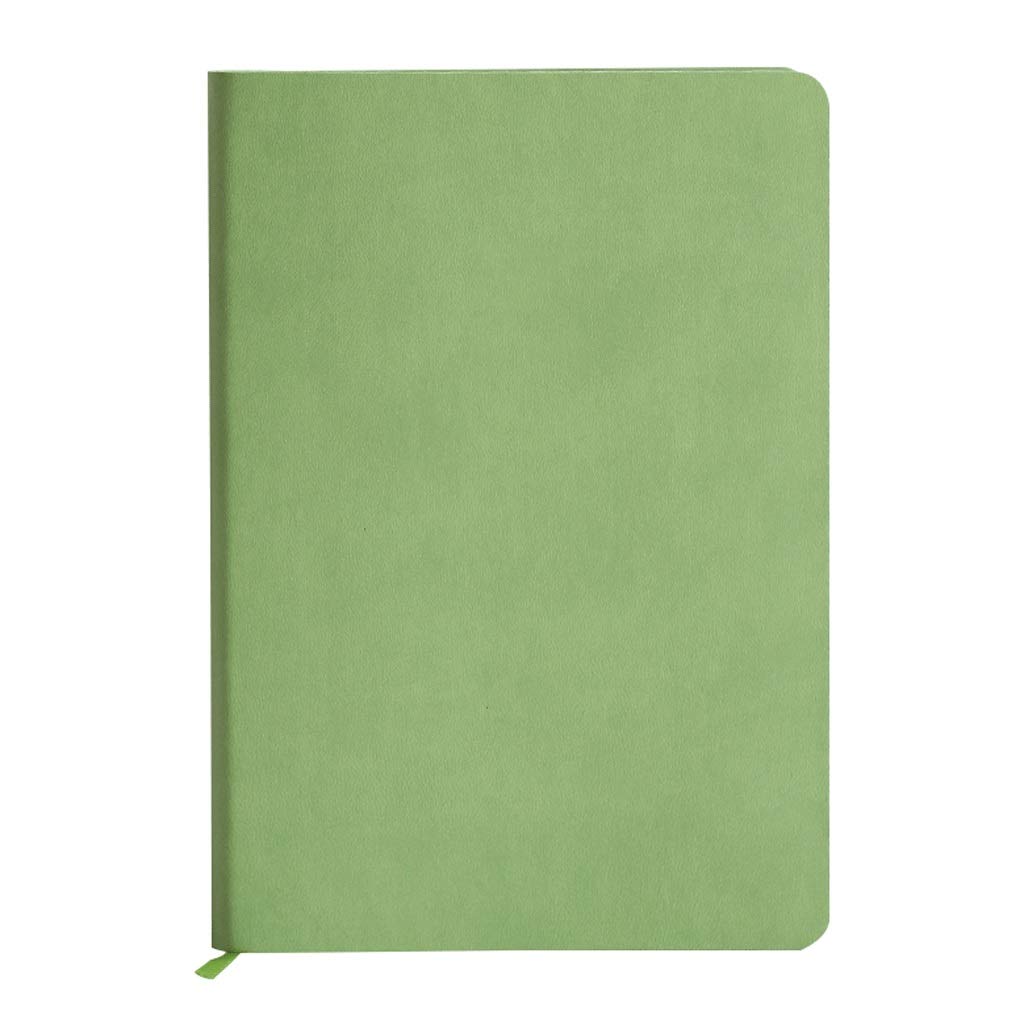 Diario A5 Cuero Hecho A Mano Cuaderno Cuaderno Superficie Superficie Línea Línea Línea de Encuadernación Bloc de Notas Estilo Simple Diario (Color : Green)