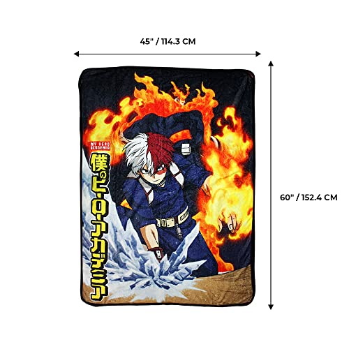 Just Funky My Hero Academia Class 1-A Fleece Throw Blanket | 45 X 60 Inches -A Plus Ultra Gift For Fans -Comfy And Warm Featuring Deku, All Might & More -Great For Home, Travel, And Gifting #TOP2