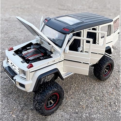 Image of New 1:32 AMG 4X4 Diecast Alloy Metal Pull Back Car with Openable Doors Music Sound and Light Vehicle Toy Car for Kids Boys (Black)