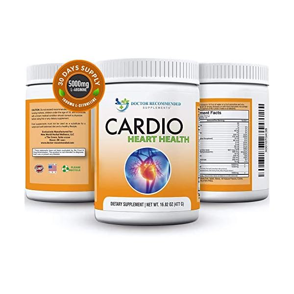 Cardio-Heart-Health-Powder--L-Arginine-Supplement-5000mg-L-Citrulline-1000mg1682-oz Cardio Heart Health Powder – L-Arginine Supplement 5000mg & L-Citrulline 1000mg,16.82 oz