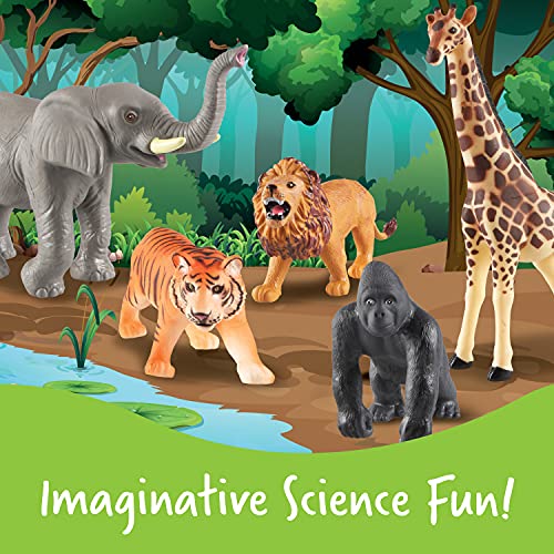 Learning Resources Jumbo Jungle Animals, Animal Toys for Kids, Safari Animals, 5 Pieces, Ages 18 months+ by Learning Resources - Image 4