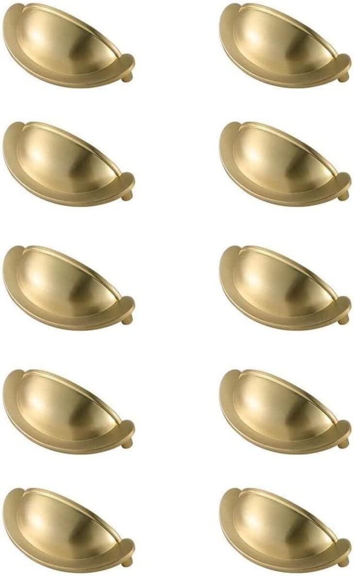 Elegant Decor Claude Zinc Alloy Cup Bar Pull Multipack in Gold (Set of 10)
