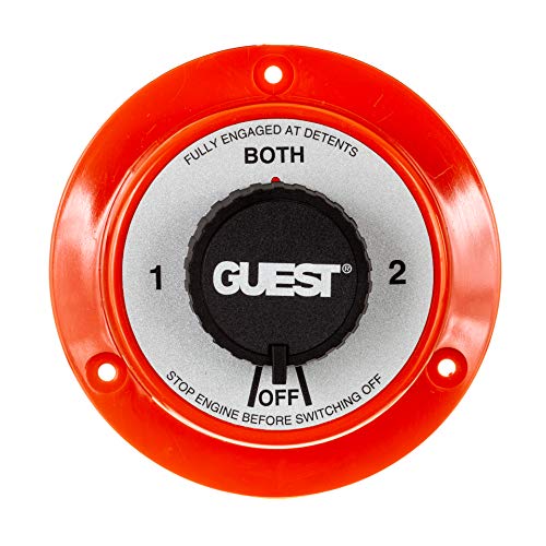 Seachoice Battery Select Switch, 4 Positions 1/2/Both/Off, 5-1/2 in. Dia. X 2-5/8 in. High