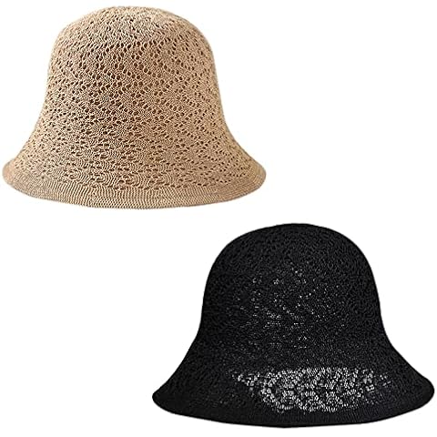 HunterBee Gorro de malla de ganchillo para mujer Cover