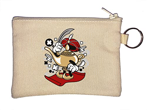 Magic Lamp Genie Aladin Porte-monnaie Motif tapis volant Beige
