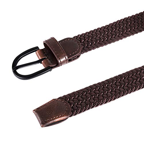 Mile High Life Young Boys Girls | Braided Stretch Elastic Belt | Pin Prong Buckle | Loop End Tip |3