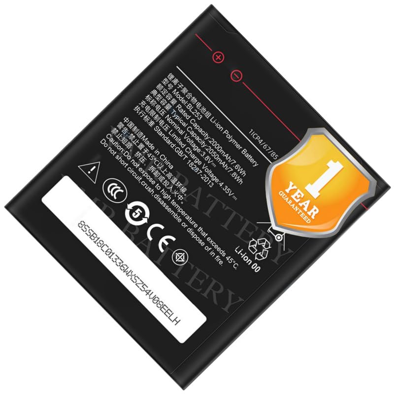 Image of Original BL253 Battery Compatible for Lenovo A1000 | Lenovo A2010 (A2010-a, A2010-l) - (2000mAh) - 1 Year Warranty