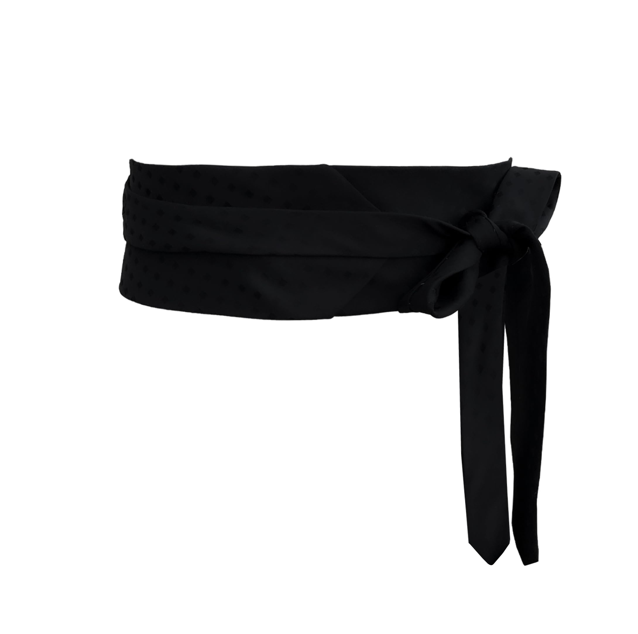 Remo Sartori - Made in Italy Women Silk Obi Wrap Neckties Belt, Solid Color, Free Size