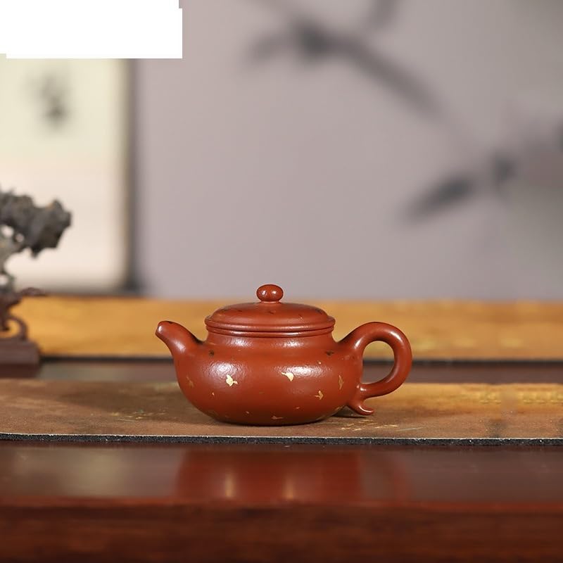 Tetera Infusiones Teteras de arcilla púrpura antiguas de 200ml, tetera hecha a mano, tetera de barro Ore Zhu con colador, juego de té Zisha, tetera china Teapot