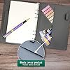 GLAM GROVE A5 Binder with 6 Ring – Lined Leather Journal Notebook, Refillable Hardcover with Pen Loop, 160 Pages 100G Thick Paper for Work, Travel & School Writing (Purple) #4