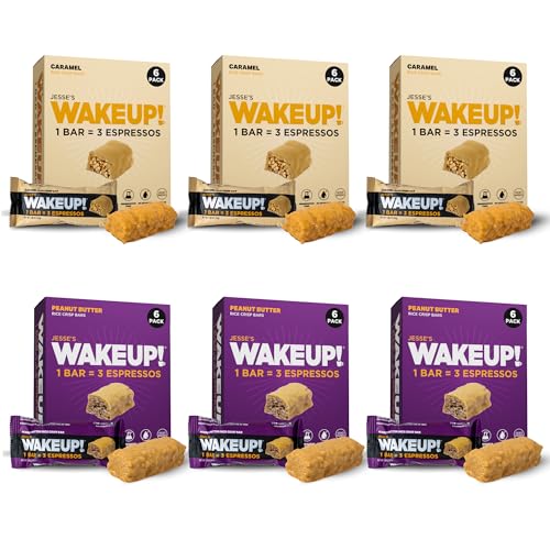 Image of WAKE UP! Caramel & Peanut Butter Caffeinated Protein Bars (36 Bars)